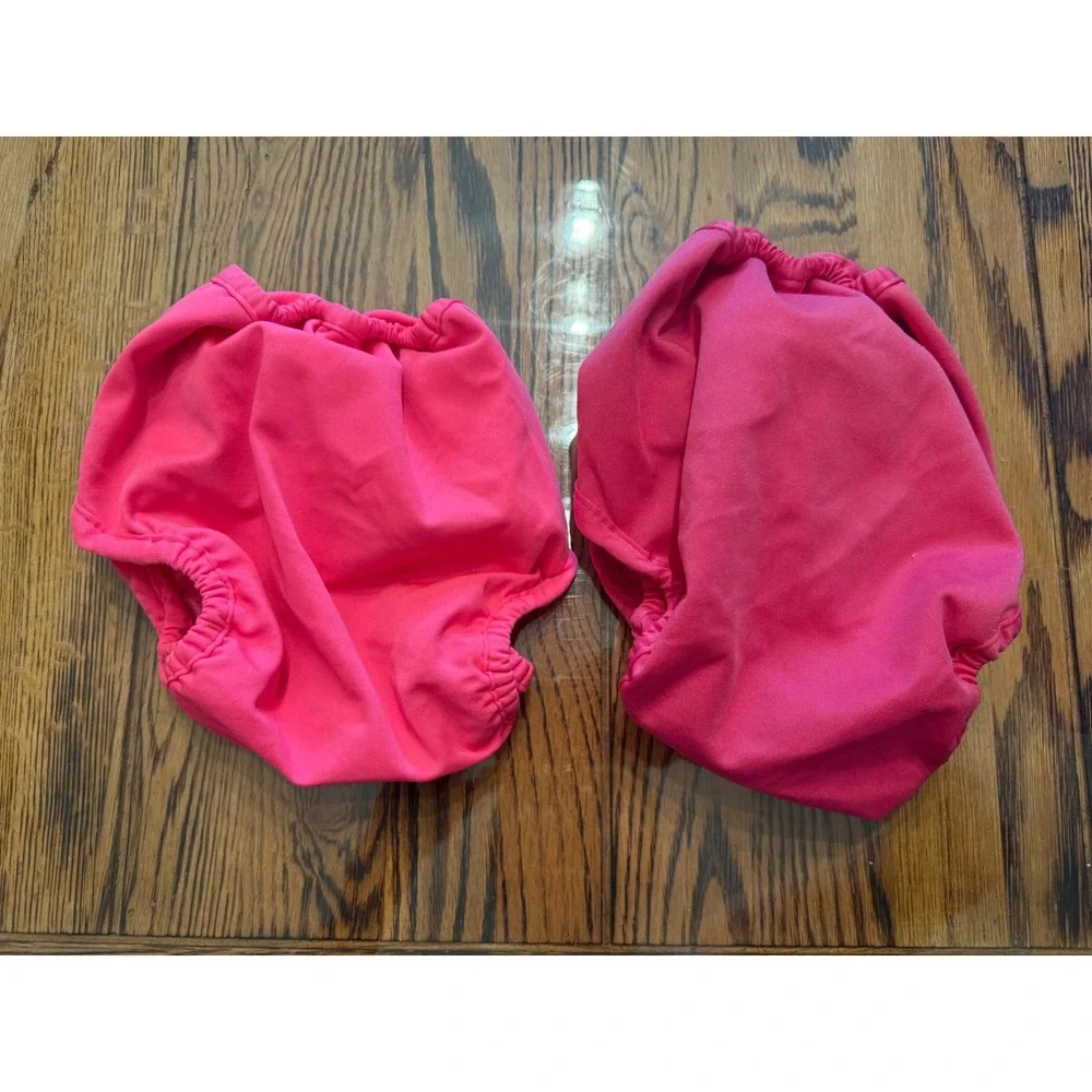 Nicki's Diapers Cloth Diaper Covers Kids OS Pink Adjustable Snap Lot of 2